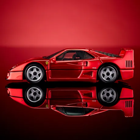 Hot Wheels RLC Ferrari F40, side profile