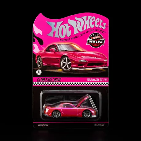 Hot Wheels RLC 1993 Mazda RX-7 R1 in its Red Line Club blister card