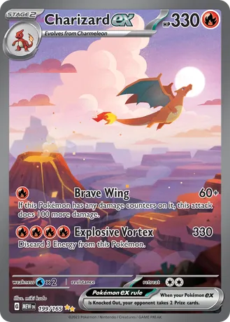 Charizard ex special illustration rare, card 199/165 from Scarlet & Violet 151